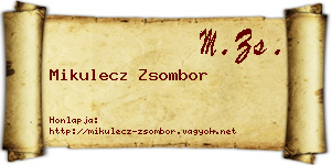 Mikulecz Zsombor névjegykártya
