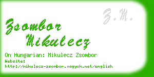 zsombor mikulecz business card